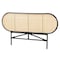 Baxton Studio Reegan Modern Bohemian Two-Tone Black and Natural Brown Rattan Queen Size Standalone Headboard 232-13246-ZORO - alternate 1